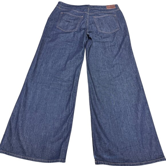 NEW $145 Lauren Ralph Lauren Women's Deep Rinse Wide Leg Denim Jean, Size 18 - Picture 2 of 12